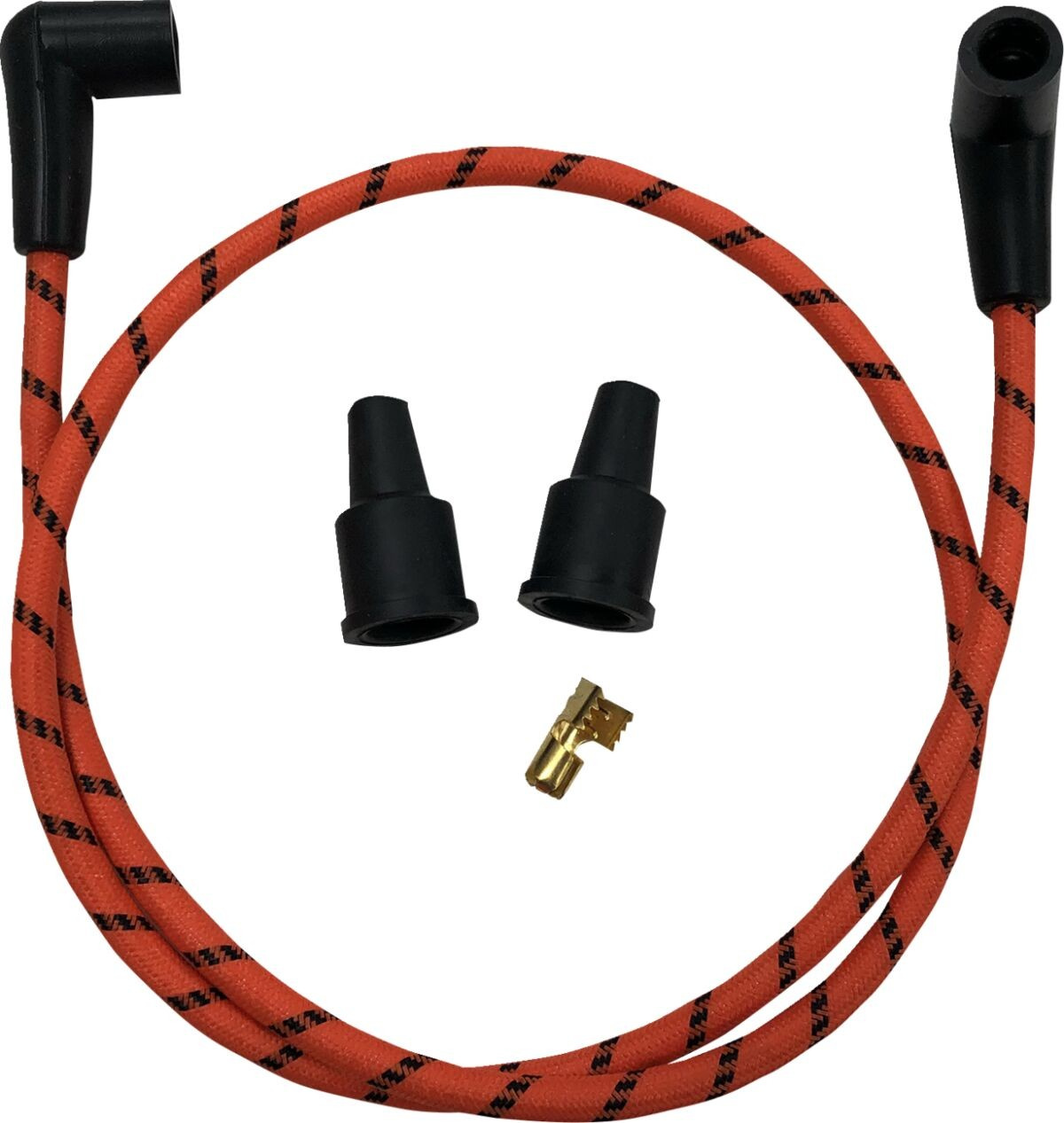 Drag Specialties Wires Org/Blk Braid Wires Org/Blk Braid