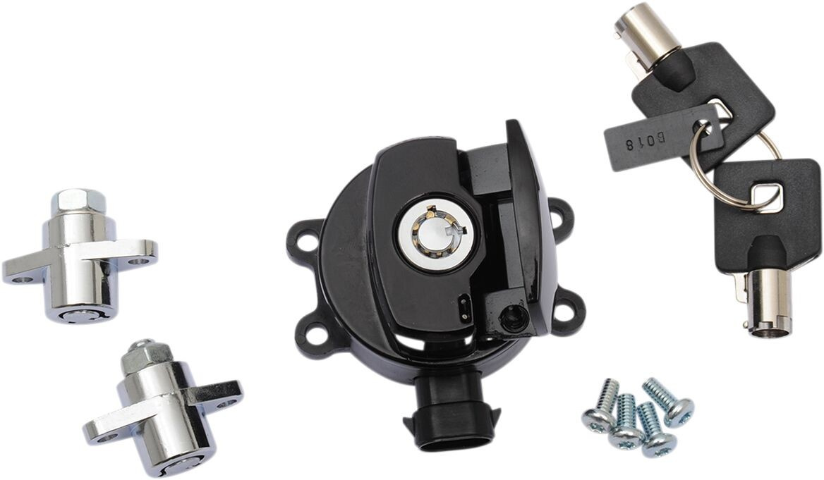 Drag Specialties Side Hinge Ignition Switch Black Switch Ign Blk+Lcks