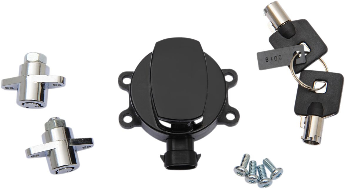 Drag Specialties Side Hinge Ignition Switch Black Switch Ign Blk+Lcks