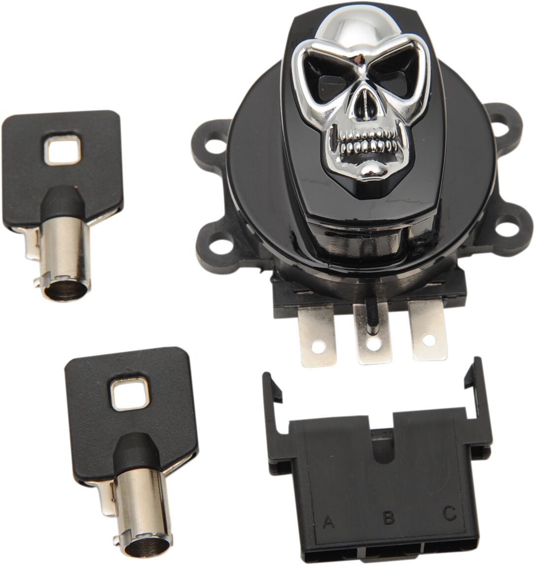 Drag Specialties Switch Ignition Skull Gloss Black Switch Ign Blk Skl
