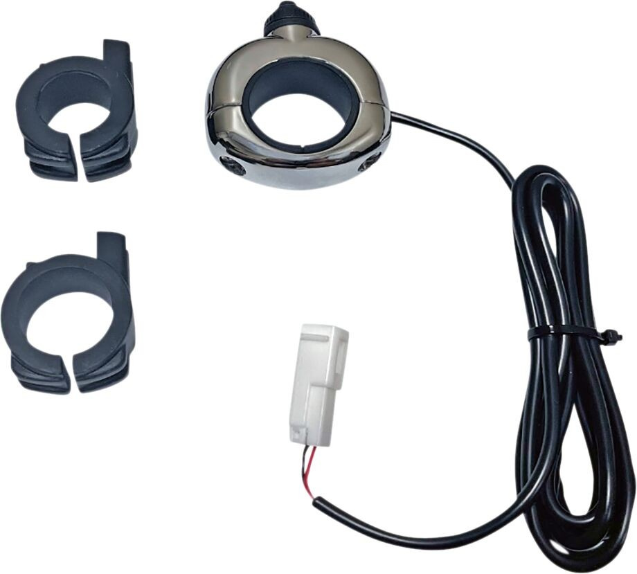 Custom Dynamics Switch On/Off Univ Chrome Universal Handlebar Mount Au
