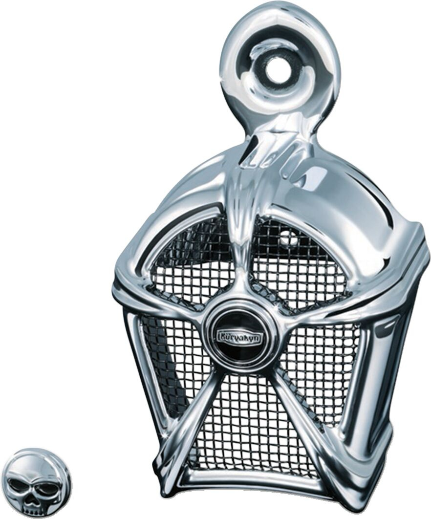 Kuryakyn Horn Cover Mach 2 Chrome With Black Mesh Cover Horn Mach2 Chr