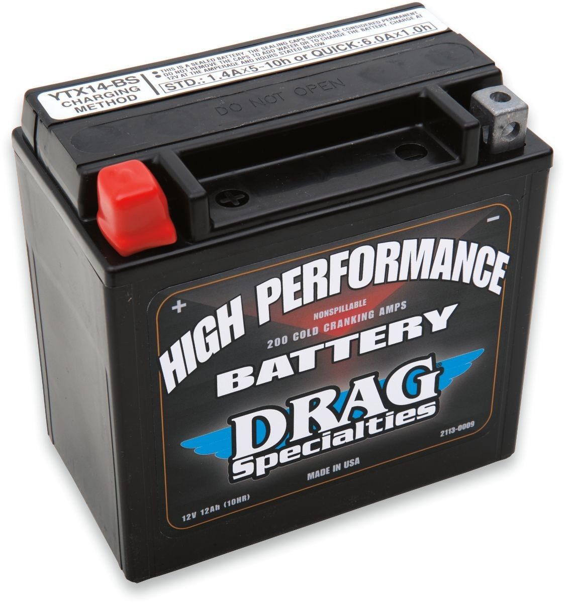 Drag Specialties Batteries Battery High Performance Agm 12V Lead Acid