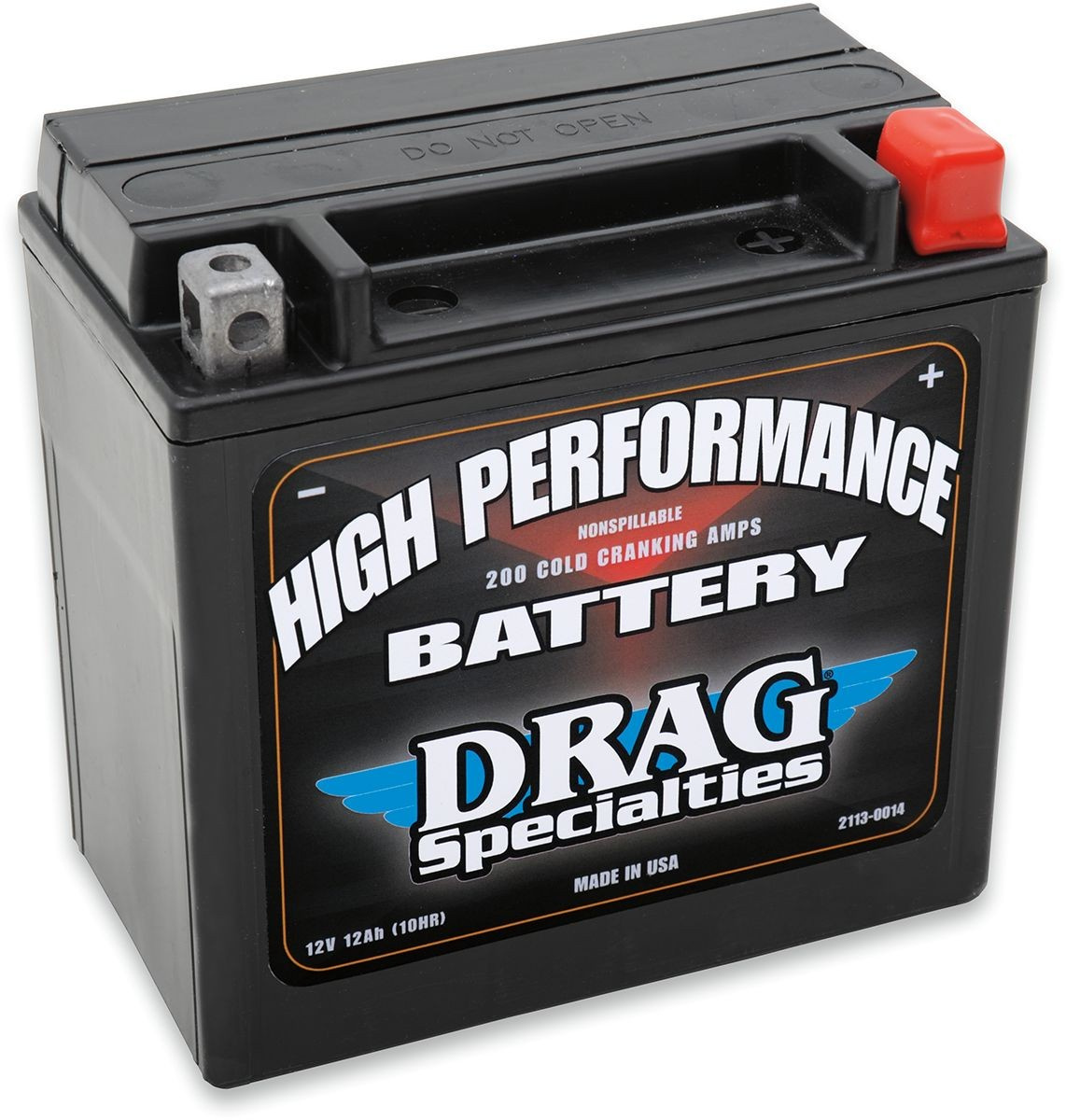 Drag Specialties Batteries Battery Maintenance Free Agm 12V Lead Acid
