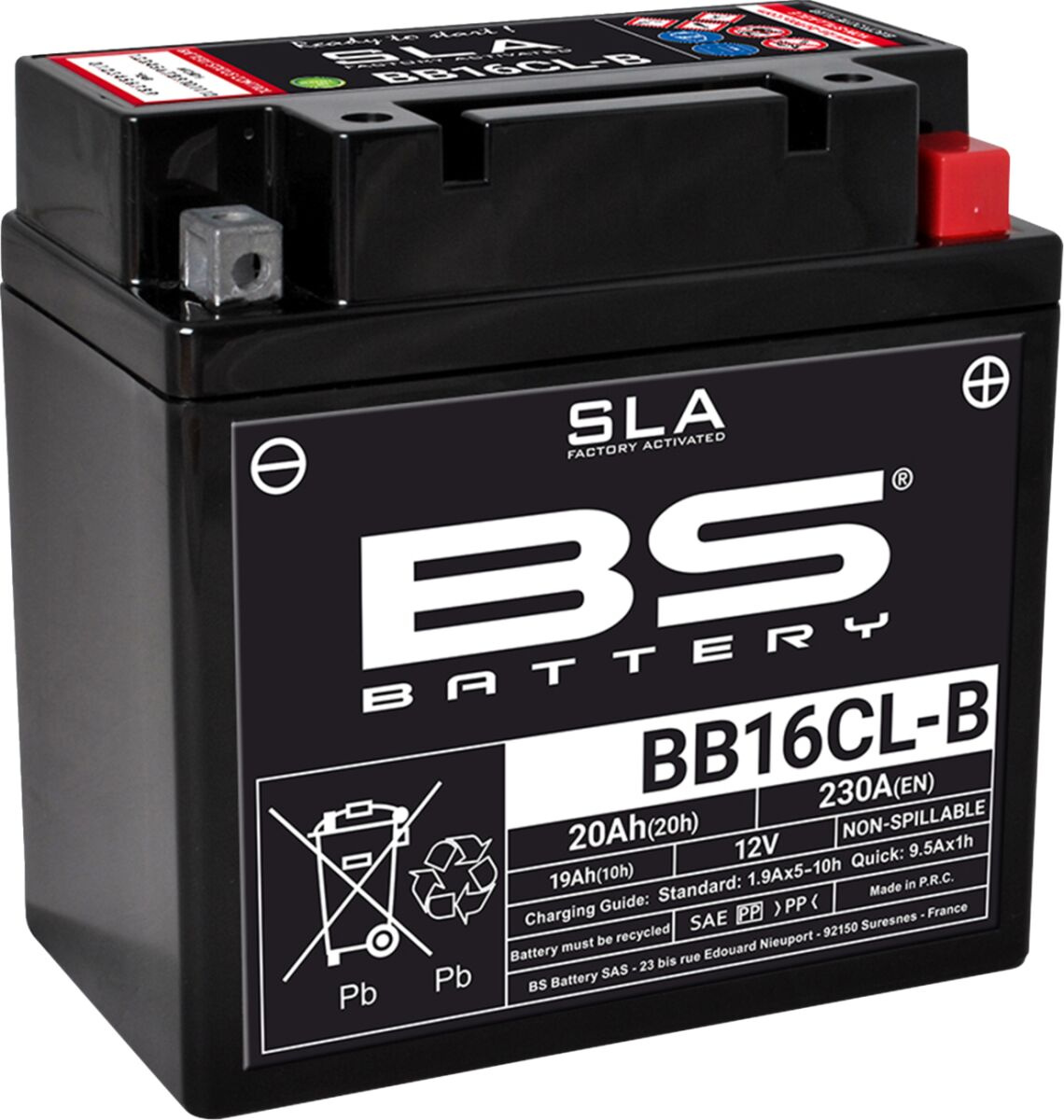Bs Battery Battery Bb16Cl-B Sla 12V 230 A Battery Bs Bb16Cl-B Sla
