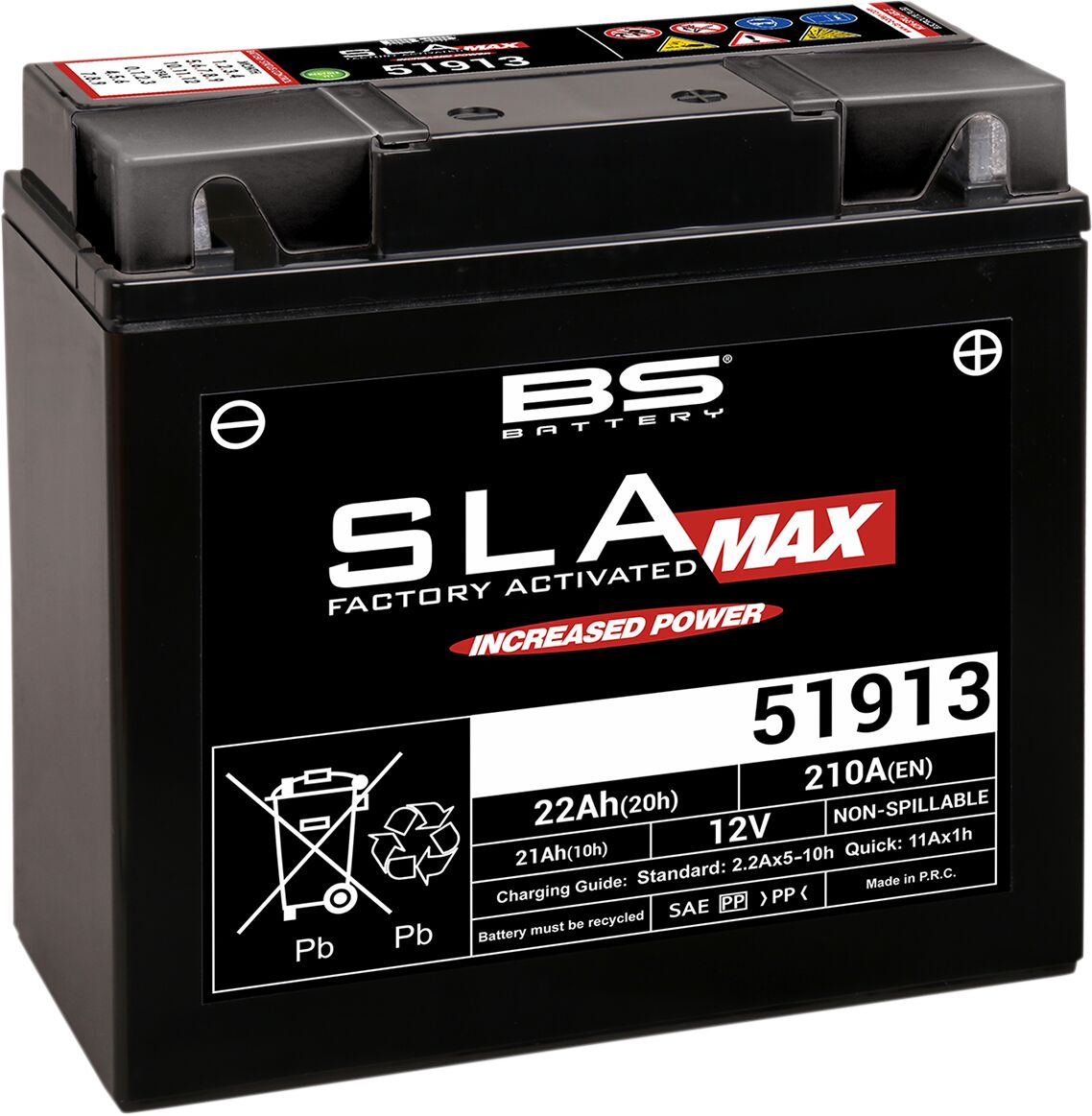 Bs Battery Battery 51913 Sla Max 12 V 170 A Battery Bs 51913 Sla-Max