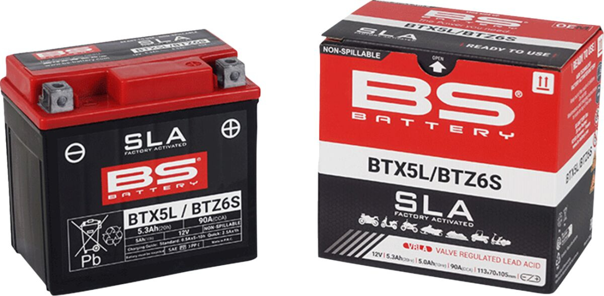 Bs Battery Battery Btx5L Sla 12V 70 A Battery Bs Btx5L/Btz6S Sla