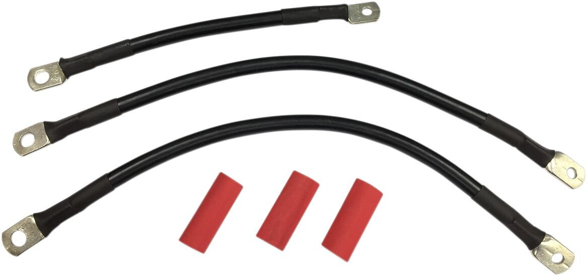 Drag Specialties Battery Cable Kit Black Cable Set Bat Blk 93-08Fl