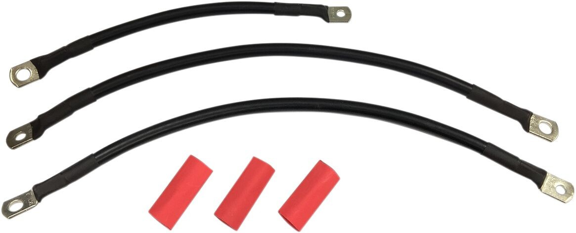Drag Specialties Battery Cable Kit Black Cable Set Bat Blk 04-05Dy