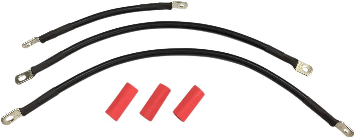 Drag Specialties Battery Cable Kit Black Cable Set Bat Blk 84-88St
