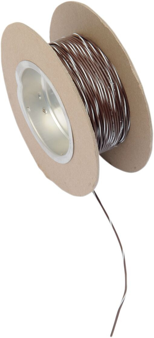 Namz Oem Color Wire 18 Gauge/100' (1Mm'/30M) Brown/White Wire 18G 100'