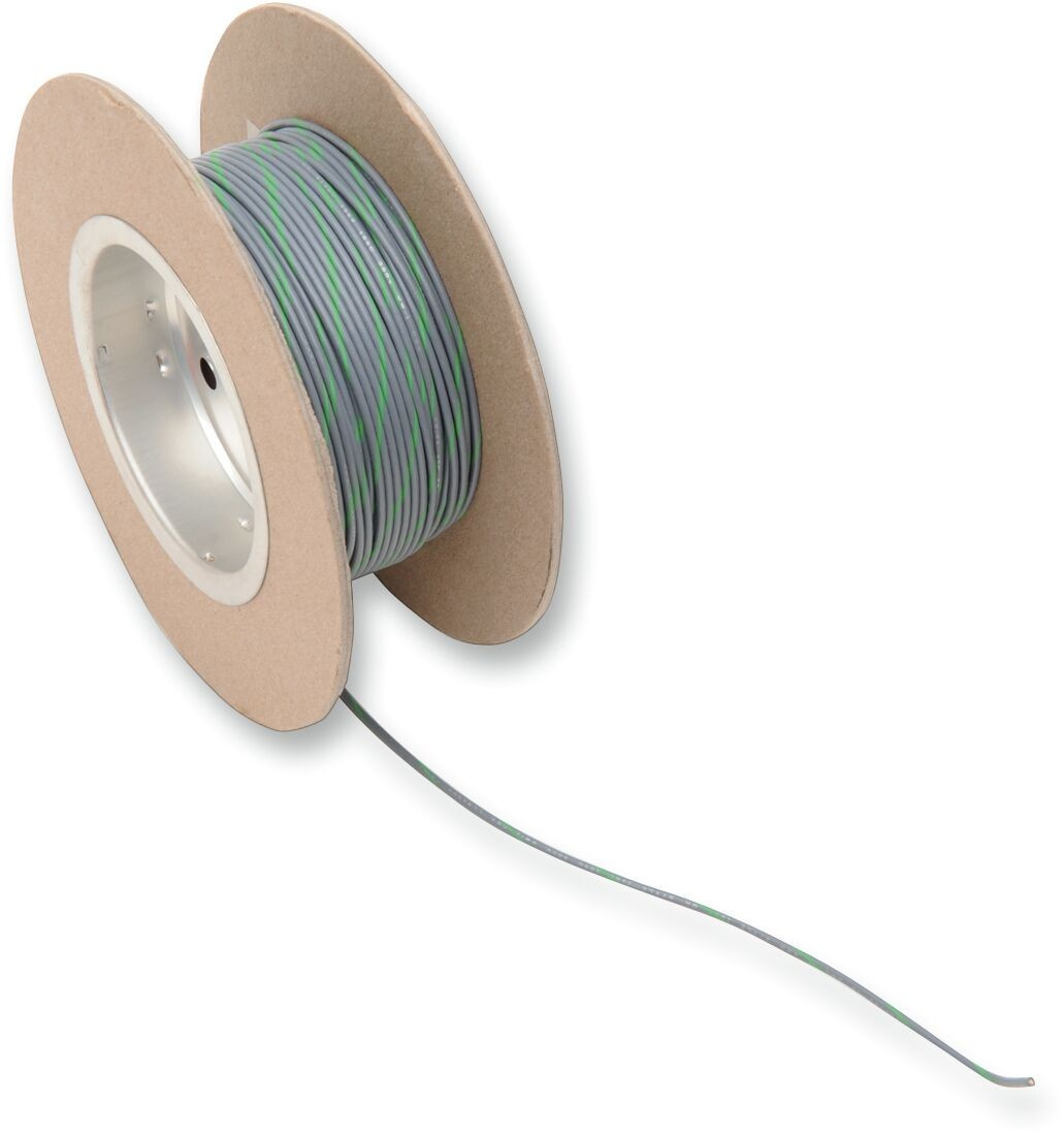 Namz Oem Color Wire 18 Gauge/100' (1Mm'/30M) Grey/Green Wire 18G 100'