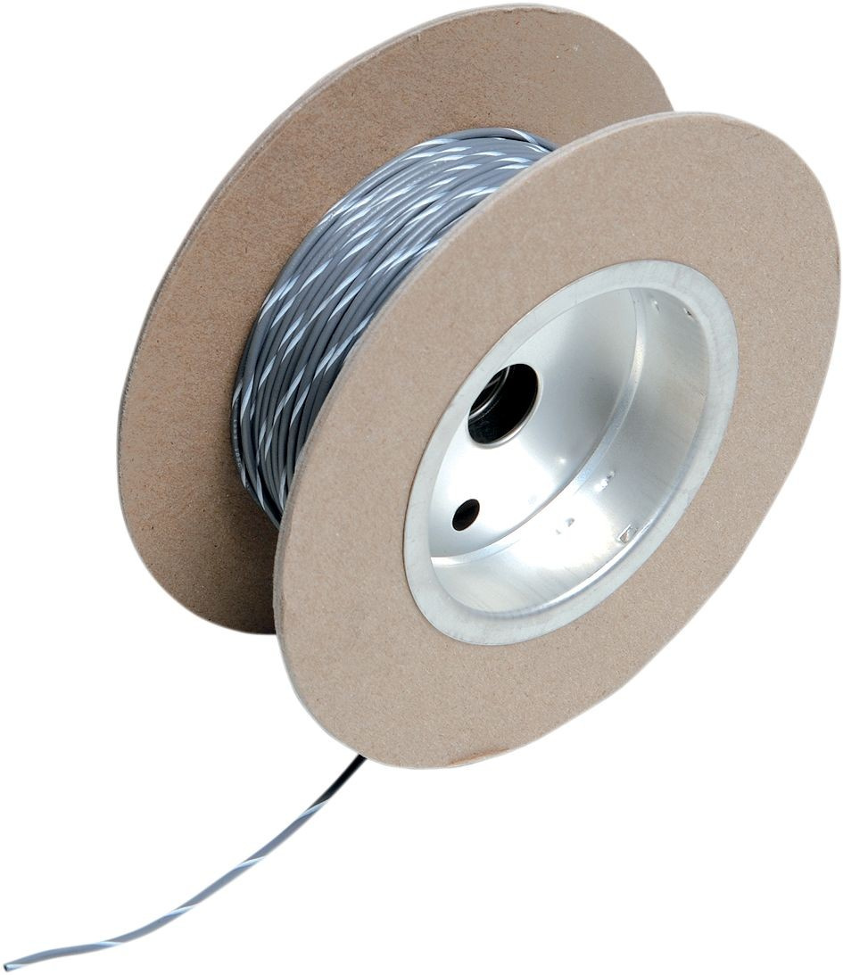 Namz Oem Color Wire 18 Gauge/100' (1Mm'/30M) Grey/White Wire 18G 100'