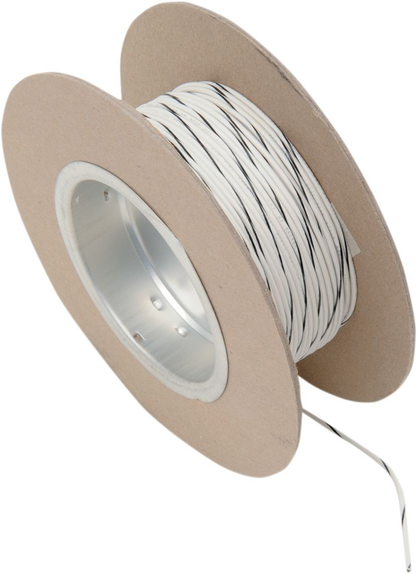 Namz Oem Color Wire 18 Gauge/100' (1Mm'/30M) White/Black Wire 18G 100'