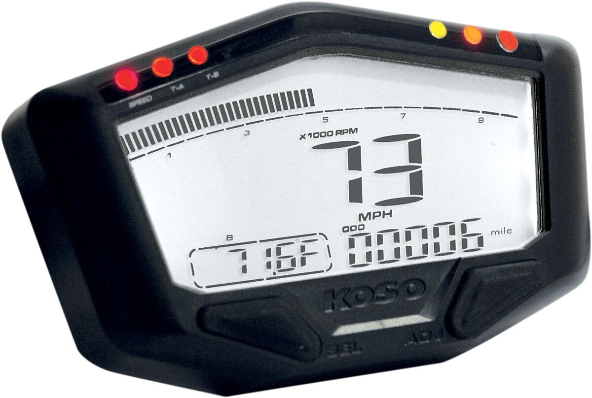 Koso North America Speedometer Db-02R Street Race Abe Speedo/Tach Db-0