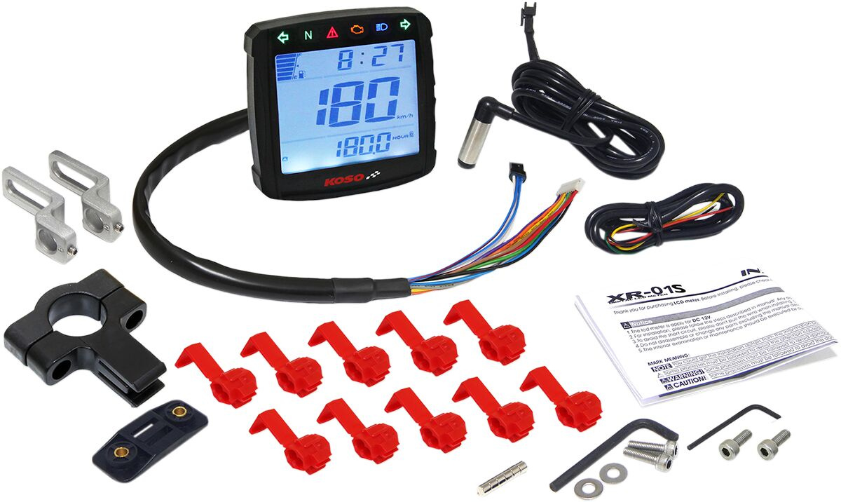 Koso North America Speedometer Multifunction Xr-01S Black Speedo Multi