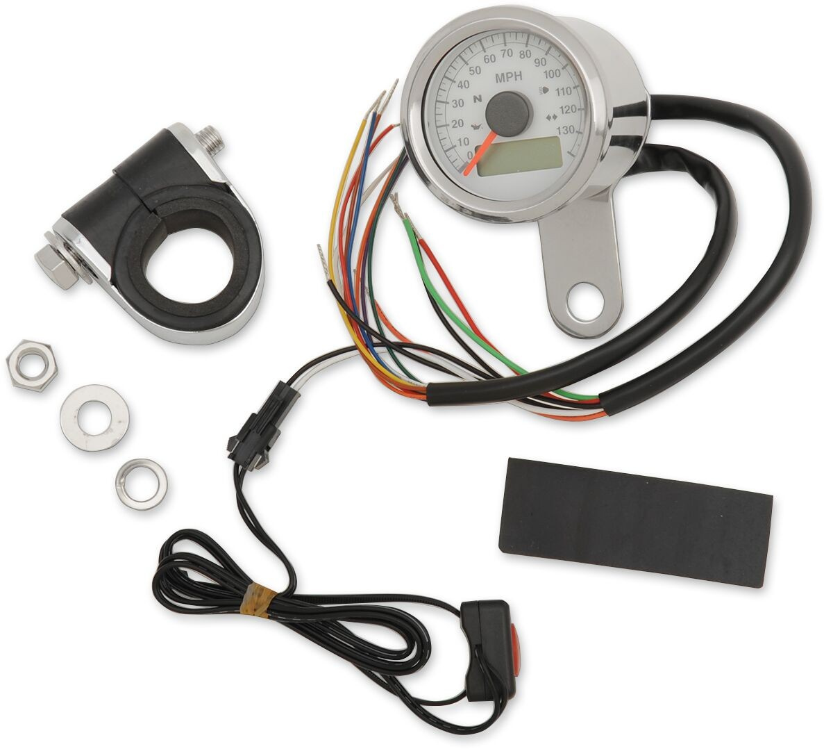 Drag Specialties Electronic Speedometers With Indicator Lights 1-7/8