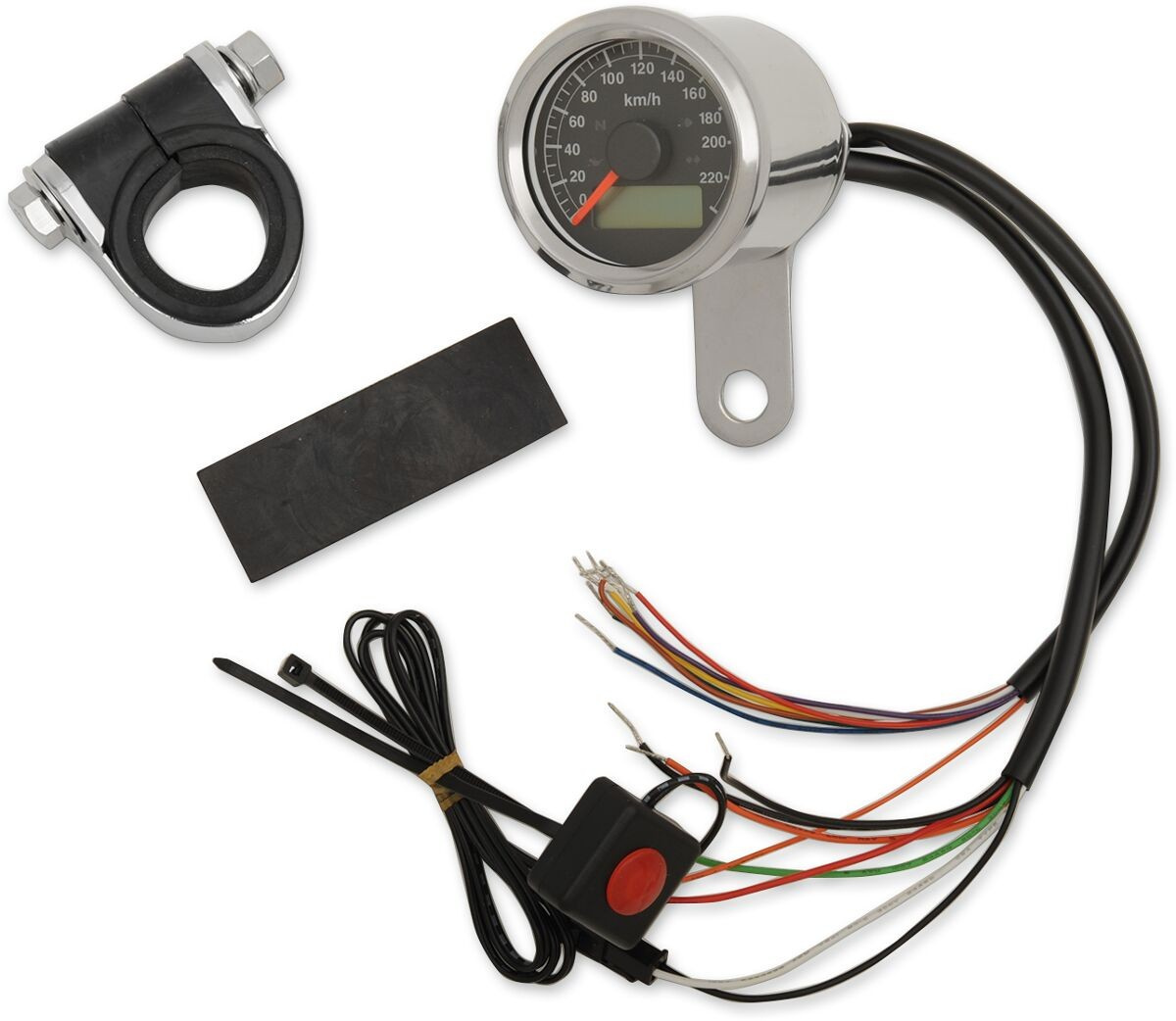 Drag Specialties Electronic Speedometers With Indicator Lights 1-7/8