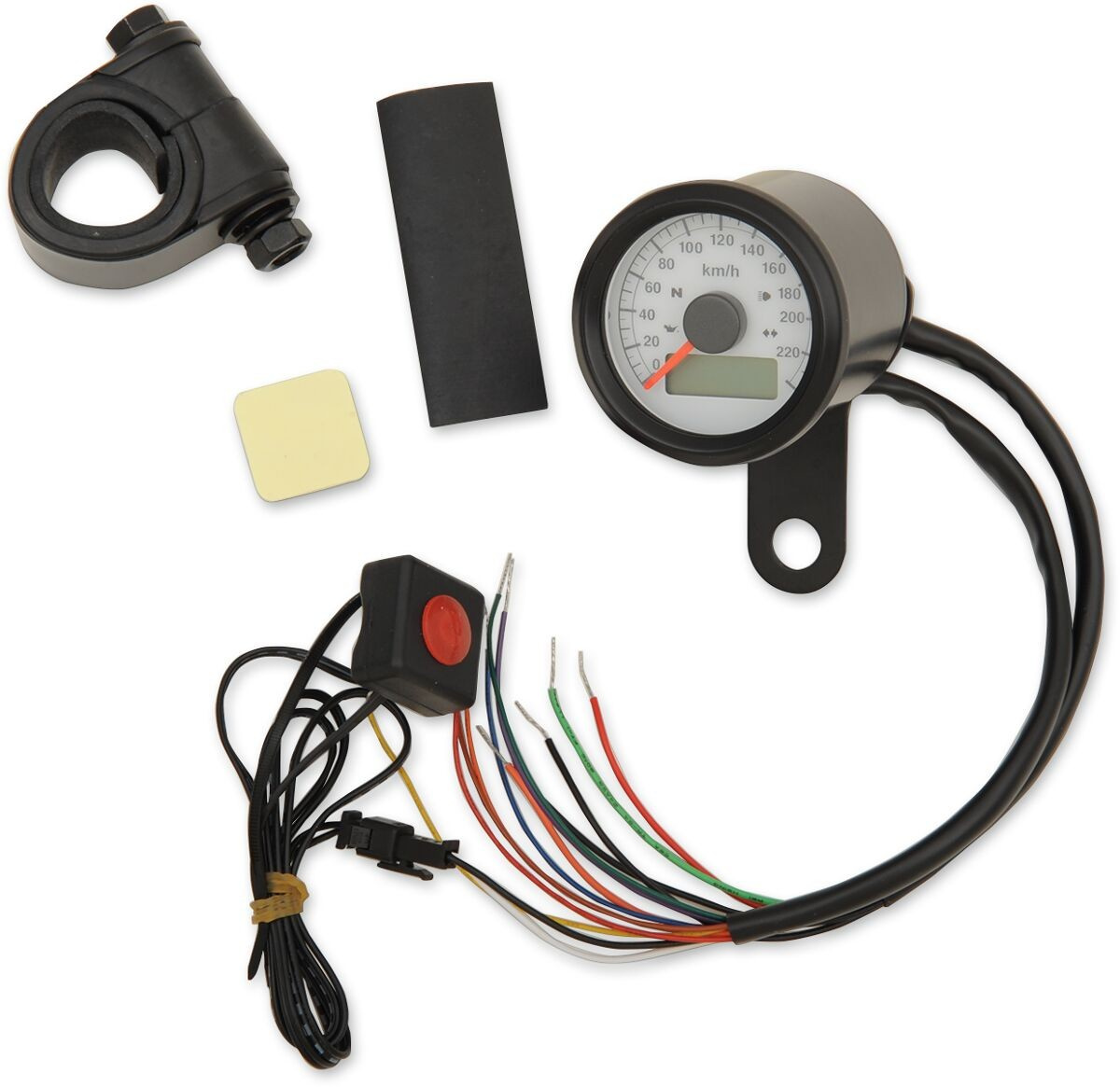 Drag Specialties Electronic Speedometers With Indicator Lights 1-7/8