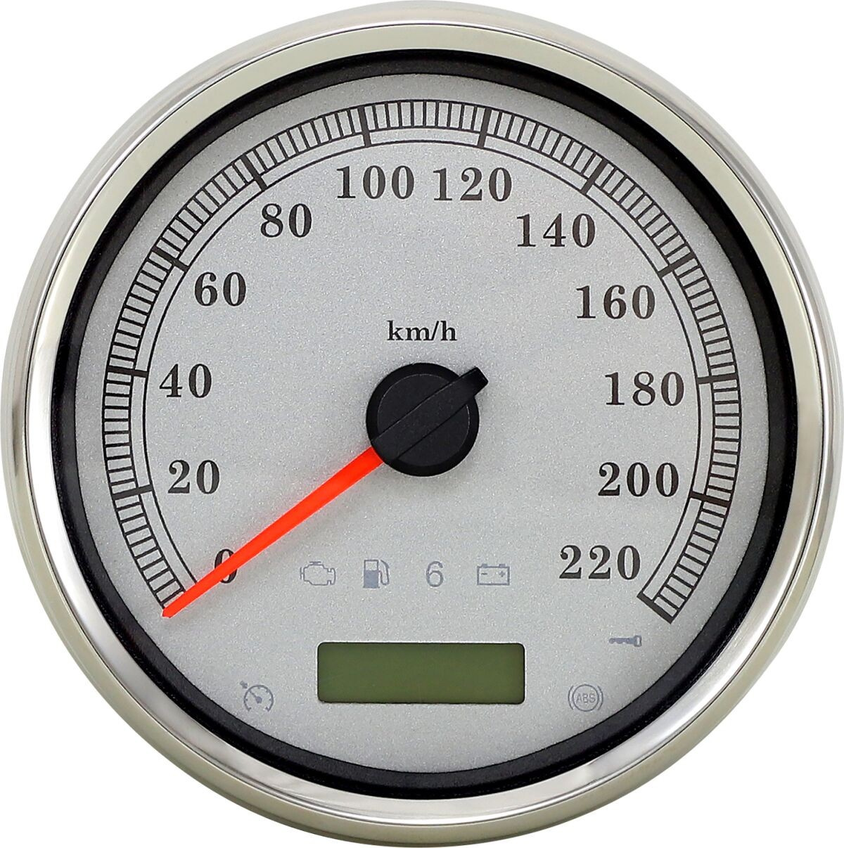 Drag Specialties Speedometer Slvr Kph Rk Speedometer Silver Kph 5