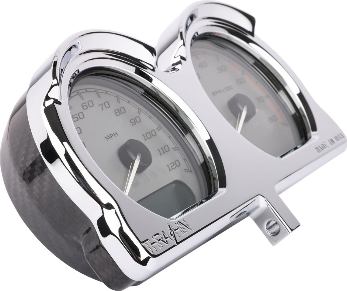 Thrashin Supply Co. Gauge Reloc Kt Fltr Chr Gauge Reloc Kt Fltr Chr