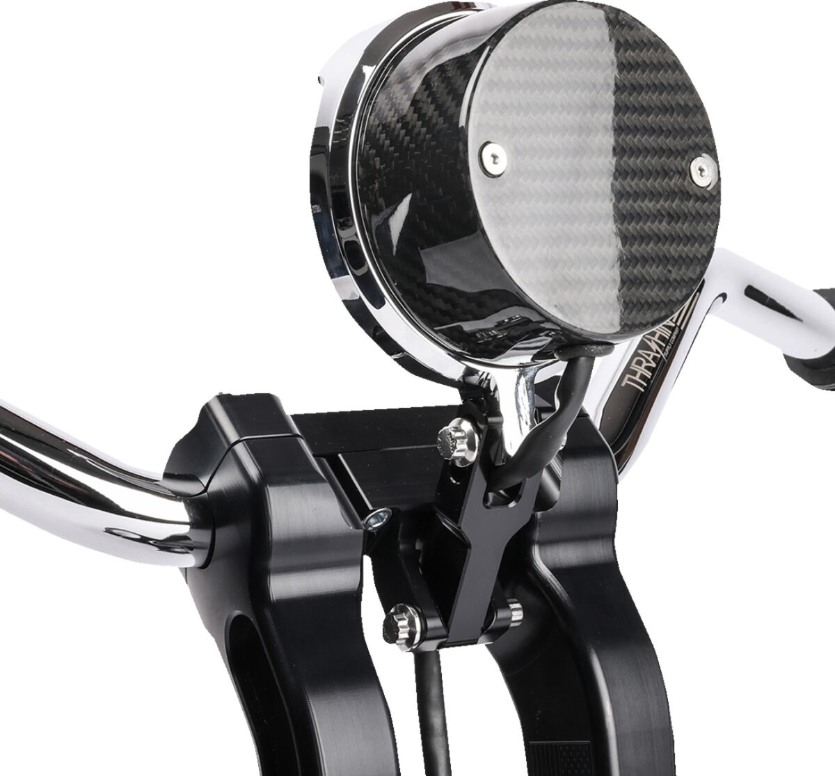 Thrashin Supply Co. Gauge Relocation Kit - Chrome Gauge Reloc Kt Fxlrs