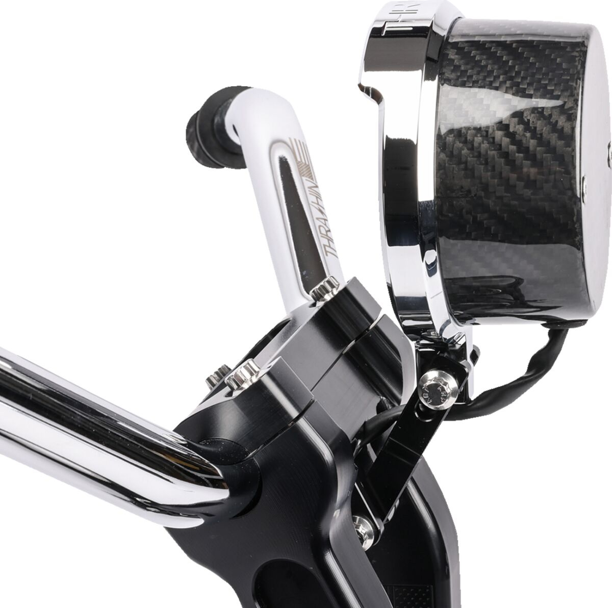 Thrashin Supply Co. Gauge Relocation Kit - Chrome Gauge Reloc Kt Fxlrs