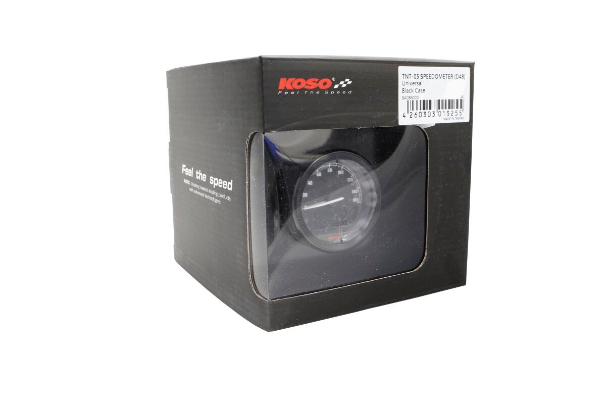 Koso North America Speedometer D48 Blk Speedometer D48 Blk