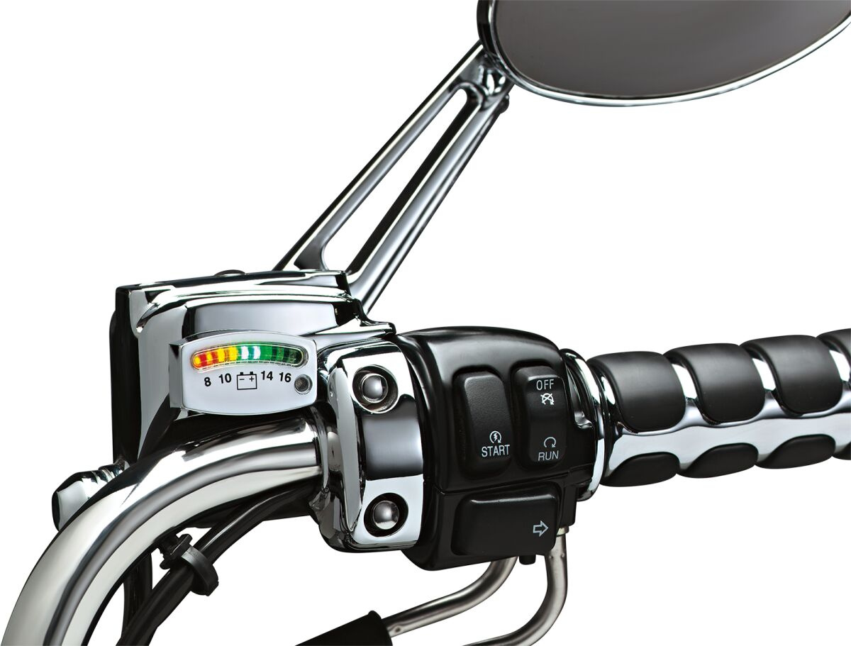 Kuryakyn Gauge Battery Led Chrome Gauge Battery Led Chrome