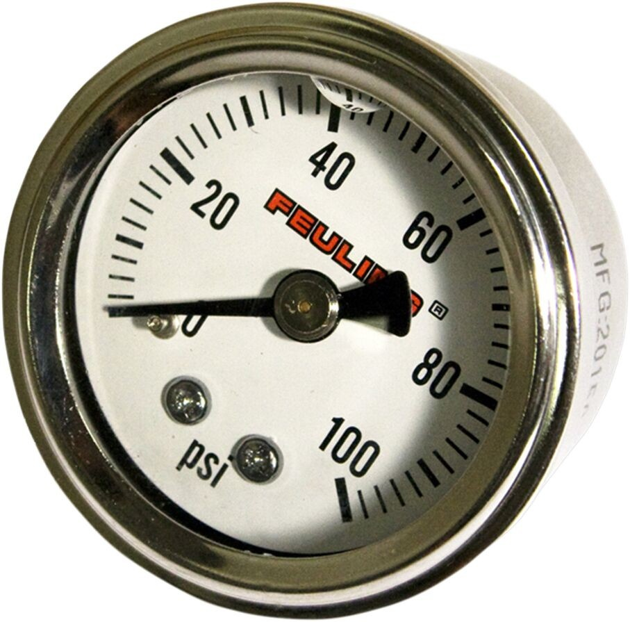 Feuling Parts Liquid Filled Pressure Gauge Gauge Pressure Liq Wht