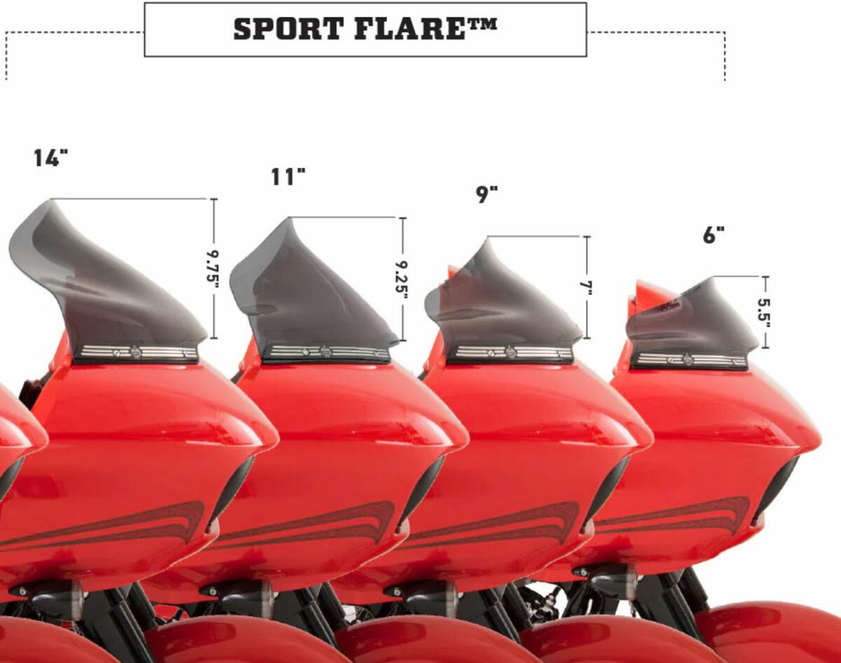 Klock Werks Windshield Sport Flare 9