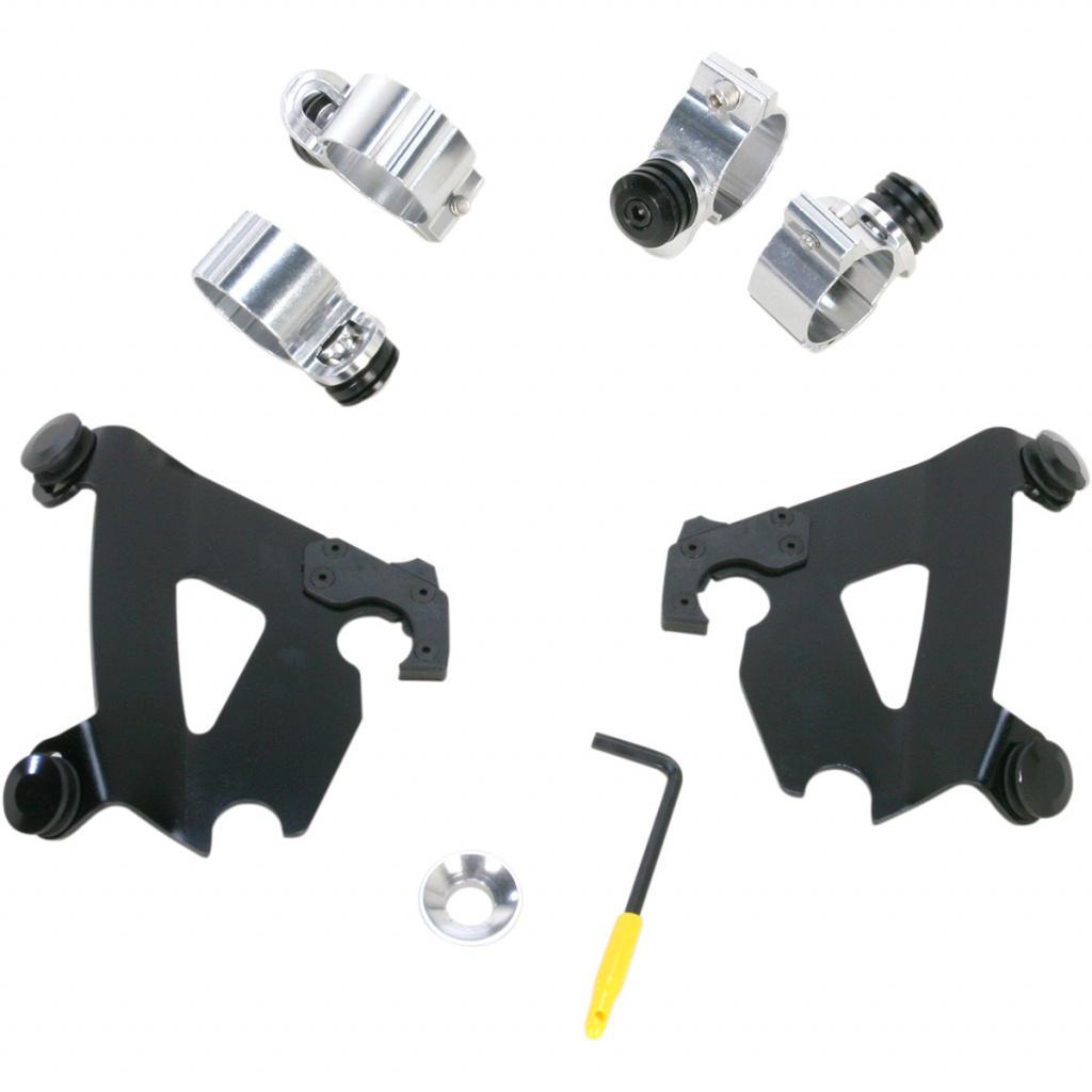 Memphis Shades Hd Mounting Kit Trigger-Lock Cafe-Fairing Black Mnt Kit