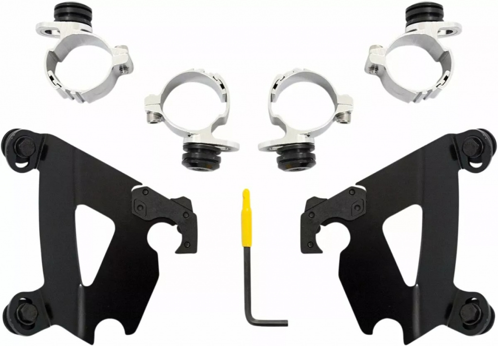 Memphis Shades Hd Mounting Kit Trigger-Lock Cafe-Fairing Black Mnt Kit