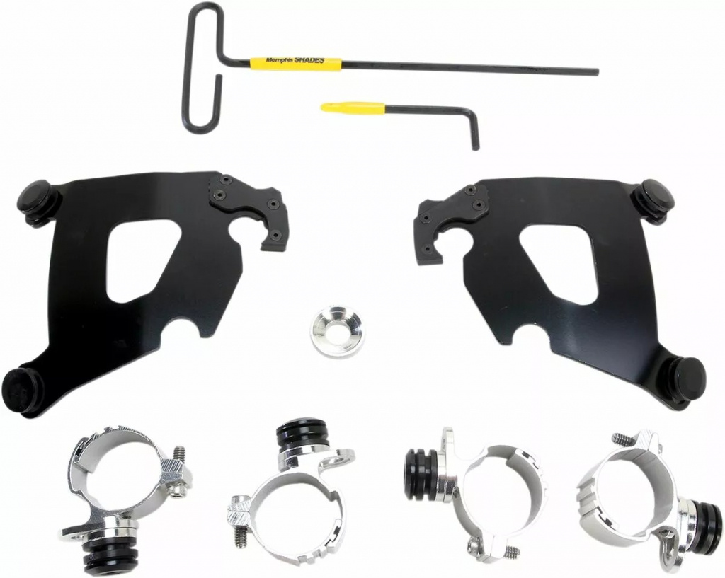 Memphis Shades Hd Mounting Kit Trigger-Lock Cafe-Fairing Black Mnt Kit