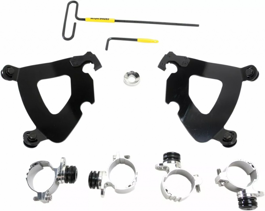 Memphis Shades Hd Mounting Kit Trigger-Lock Gauntlet-Fairing Black Mnt