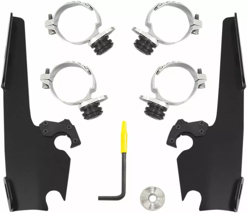 Memphis Shades Hd Mounting Kit Trigger-Lock Batwing-Fairing Black Mnt