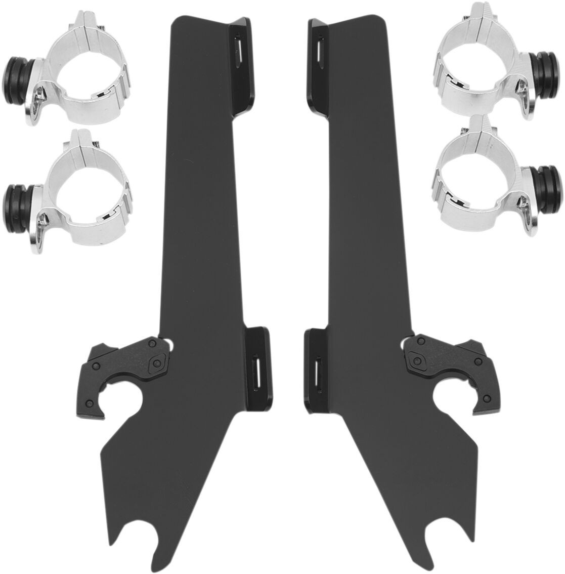 Memphis Shades Metric Mounting Kit Trigger-Lock Batwing-Fairing Black