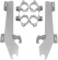 Mounting Kit Trigger-Lock Batwing-Fairing Polished Mnt Kit Bw Vtx 13 E