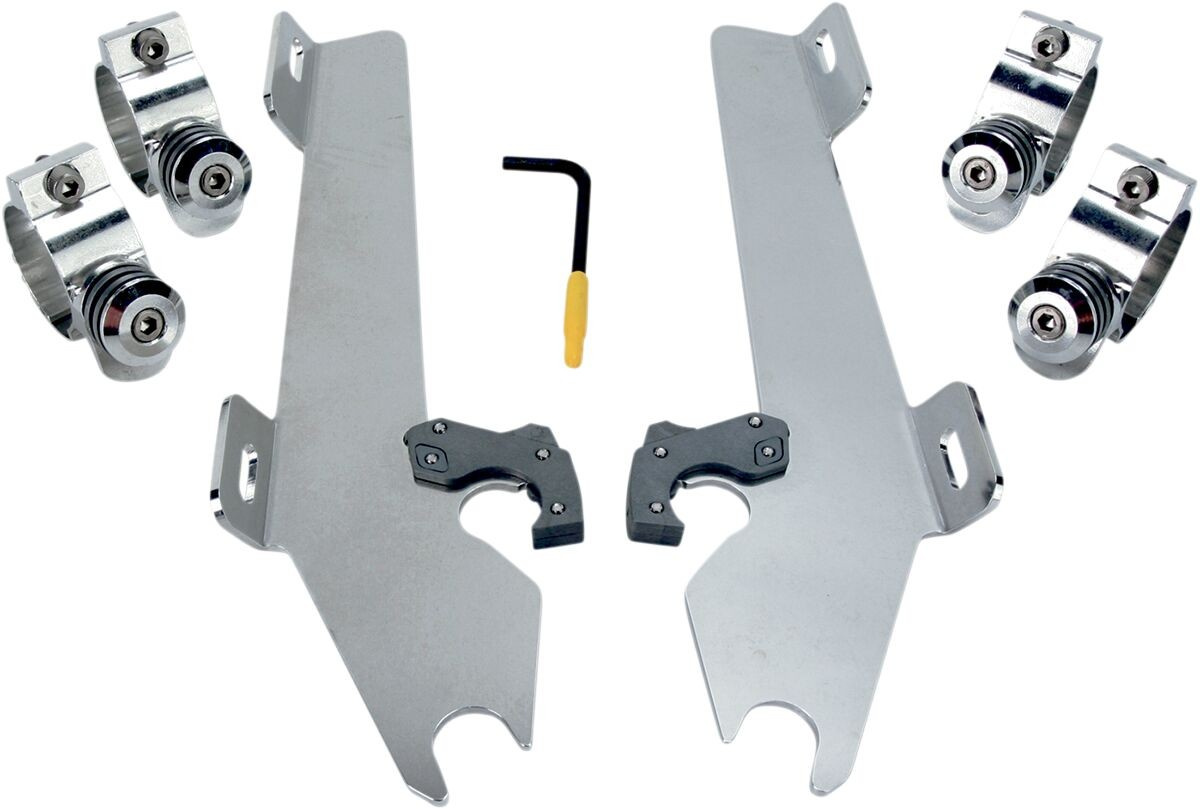 Memphis Shades Metric Mounting Kit Trigger-Lock Batwing-Fairing Polish
