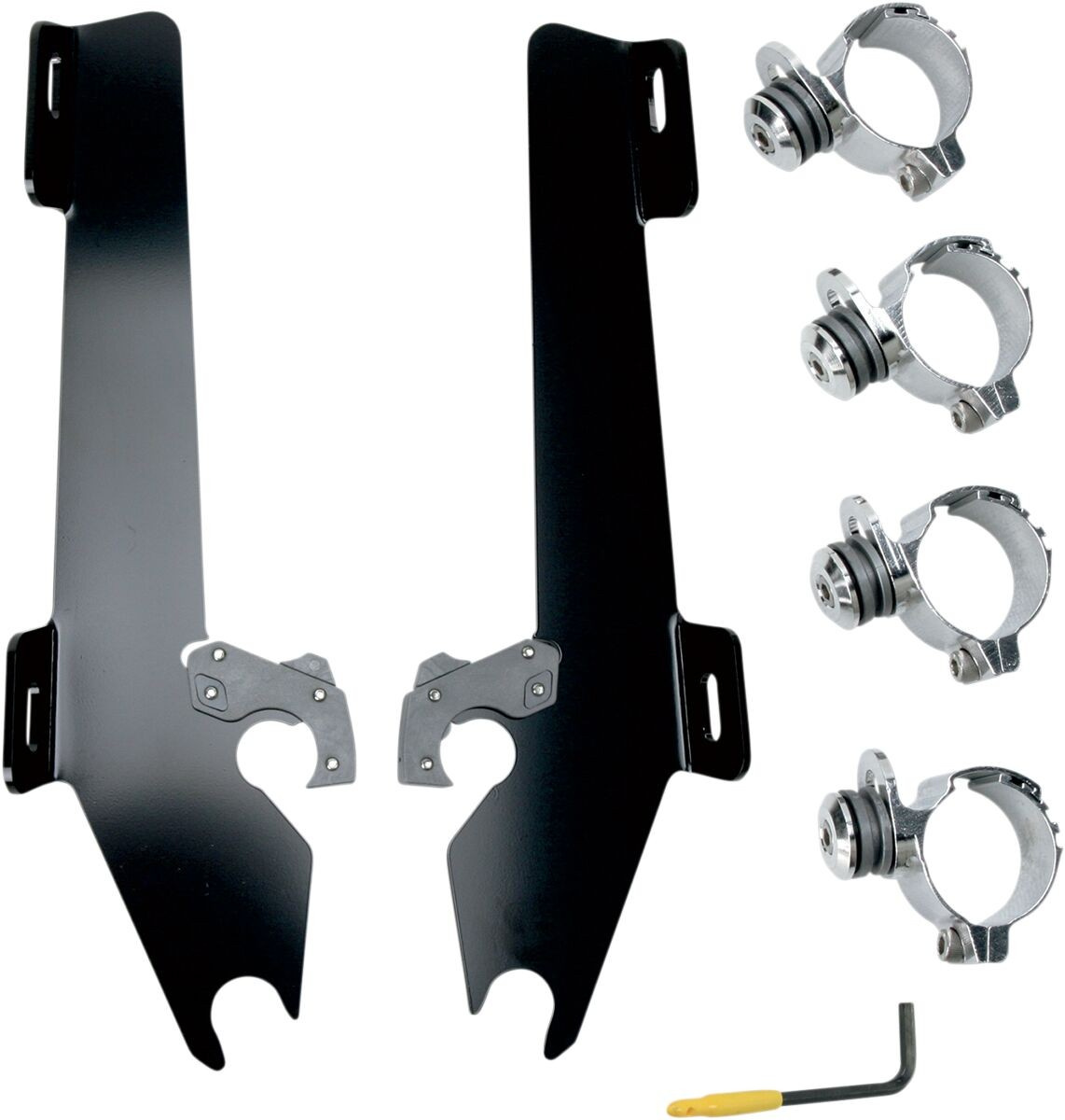 Memphis Shades Metric Mounting Kit Trigger-Lock Batwing-Fairing Black