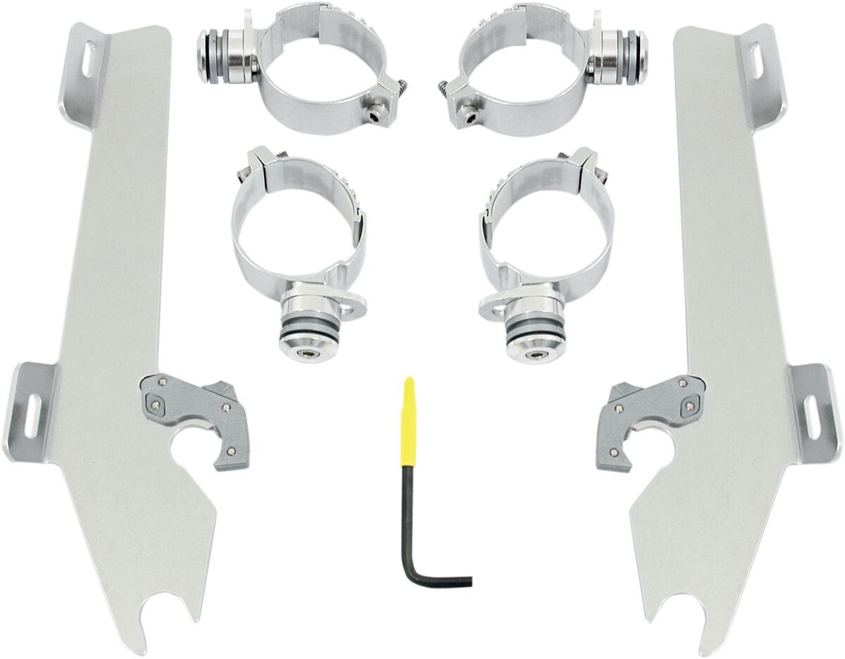 Memphis Shades Metric Mounting Kit Trigger-Lock Batwing-Fairing Polish
