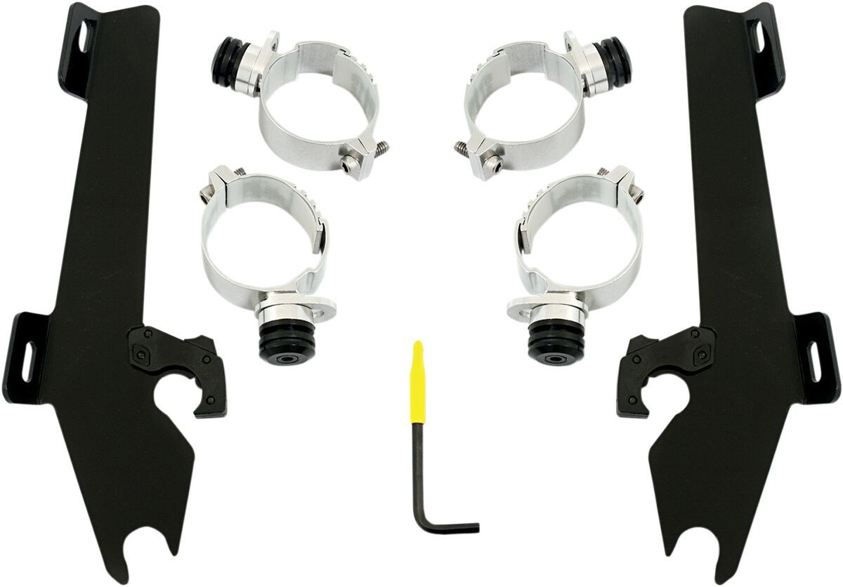 Memphis Shades Metric Mounting Kit Trigger-Lock Batwing-Fairing Black