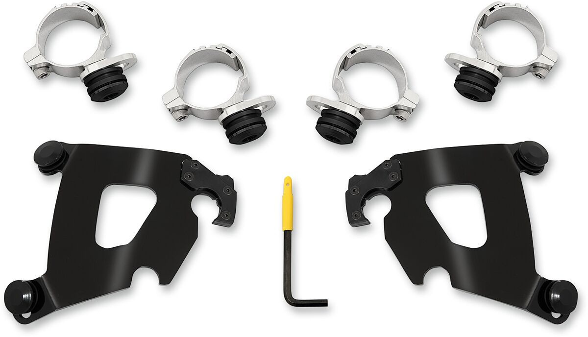 Memphis Shades Metric Mounting Kit Trigger-Lock Cafe-Fairing Black Mnt