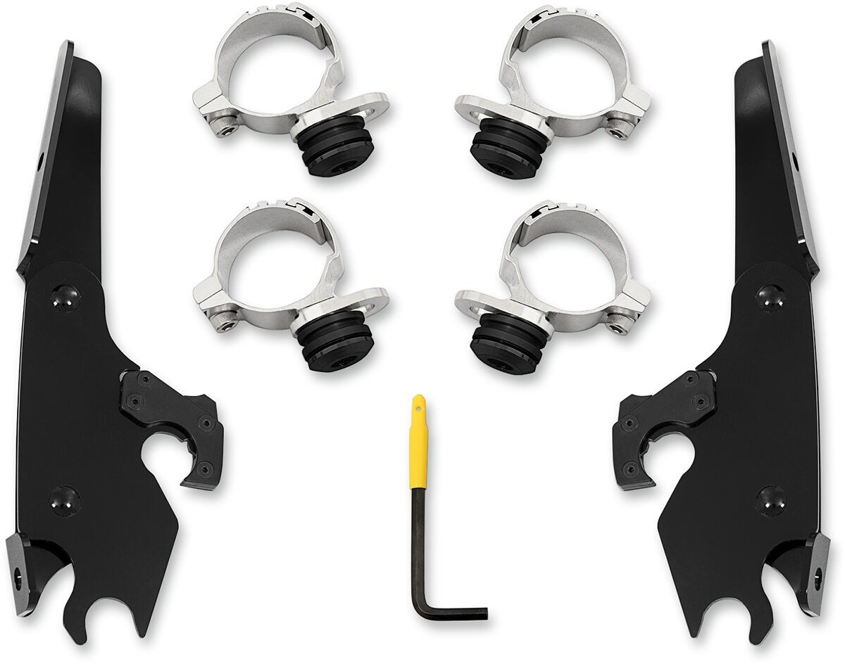 Memphis Shades Metric Mounting Kit Trigger-Lock Batwing-Fairing Black