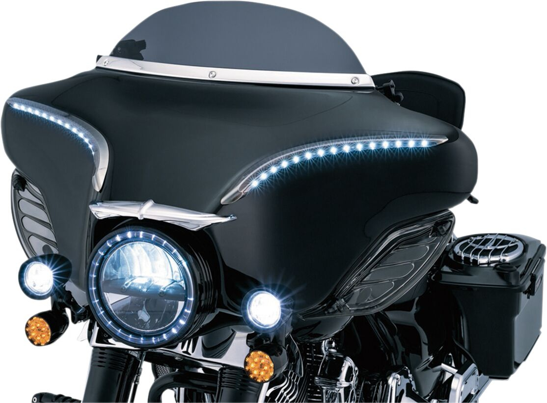 Kuryakyn Windshield Trim Smooth Chrome Trim Fairing - Fl 96-13 - Smoo