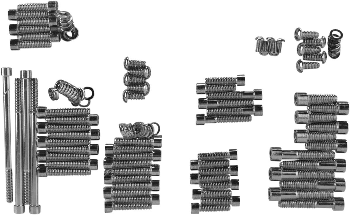 Drag Specialties Black Chrome Socket-Head Motor Bolt Kit Smooth Bolt K