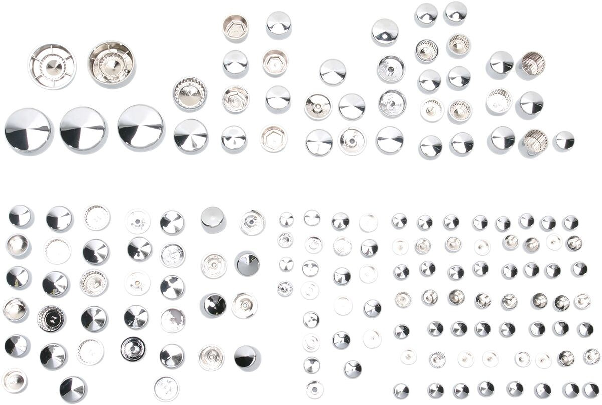 Drag Specialties Bolt Cover Kit Deluxe Chrome Covers Bolt 06-17 Fxd Ch