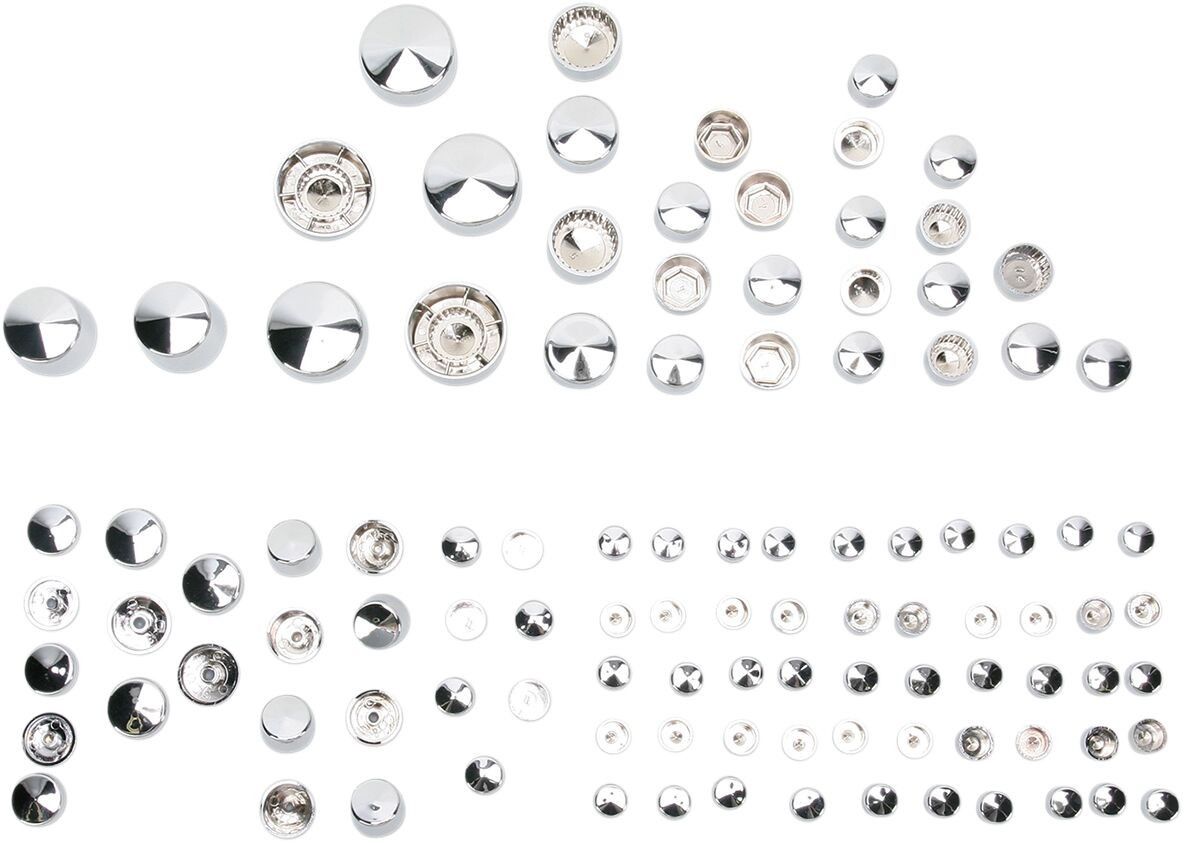 Drag Specialties Bolt Cover Kit Deluxe Chrome Covers Bolt 09-11 Fxcw C