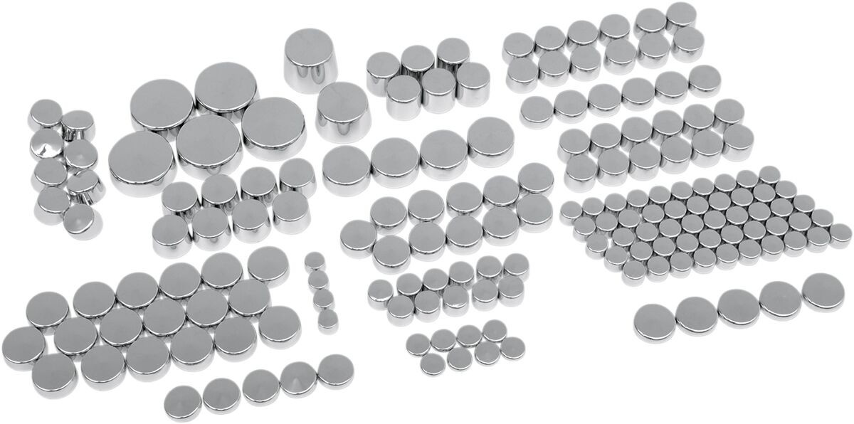 Drag Specialties Bolt Cover Kit Deluxe Chrome Covers Bolt 00-08 Fxst C