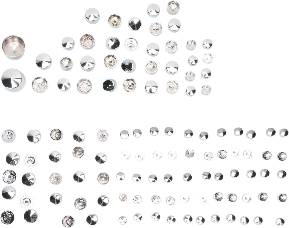 Drag Specialties Bolt Cover Kit Deluxe Chrome Covers Bolt 09-16 Fl Chr